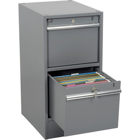 GLOBAL INDUSTRIAL 2 Drawer Pedestal with Built in Base 318857